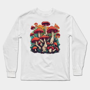 Vintage Mushrooms Long Sleeve T-Shirt